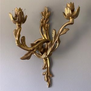 Two Brass Wall Sconces